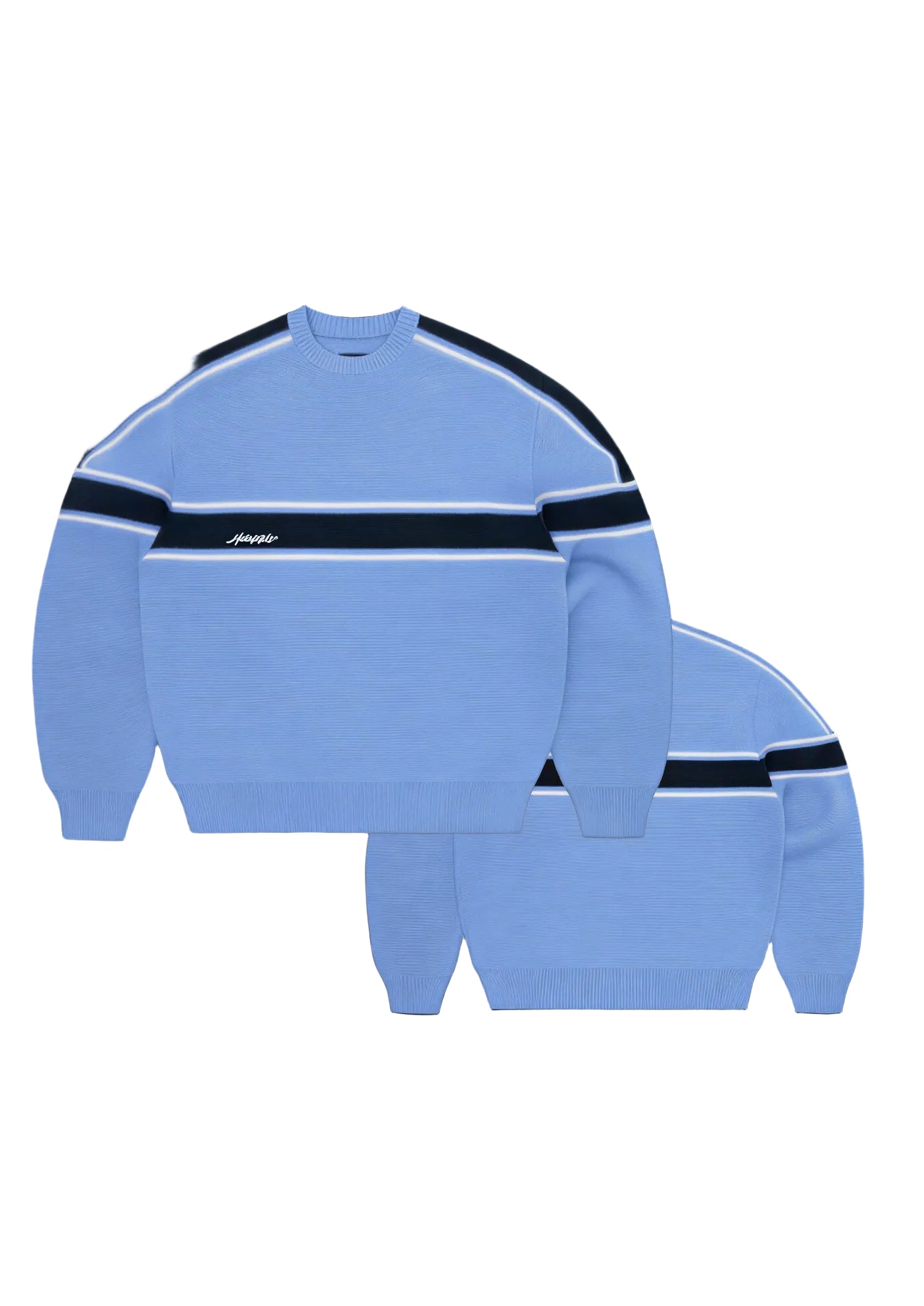 KNIT SWEATER - BLUE
